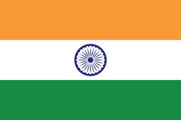 india flag official colors and good proportion