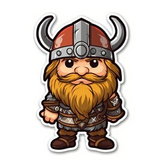 Sticker of a rude Viking