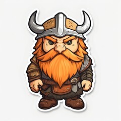 Sticker of a rude Viking