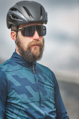 Portrait of a sportsman cyclist