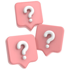 Question mark sign. 3D illustration.