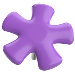 Push pin. Drawing pin. 3D pin. 3D illustration.