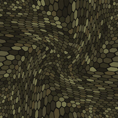 Woodland military camouflage hexagonal netting seamless pattern background