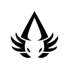 premium logo axolotl icon as letter A