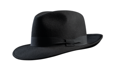 Black Vintage hat isolated on white background