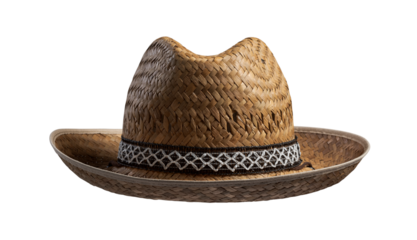 straw hat isolated on a white background