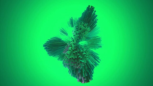 Abstraction wave form for background. Abstract motion, loop, 3d rendering, 4k. Seamless loop visualizer for music video. Sound wave diagram technology background