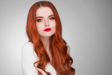 Beautiful Woman with Red Hair