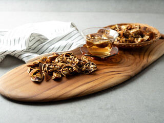 hot fruit tea, Dried trifoliate orange	
