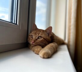 Red cat Marcel, a beautiful predator.