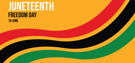 Juneteenth Freedom Day. African-American Independence Day, June 19.banner design template Vector illustration background design.