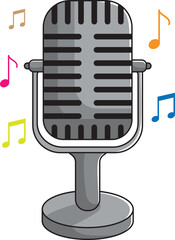 Microphone vector icon Voice vector icon, Record. Microphone