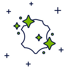 Filled outline Leather icon isolated on white background. Vector