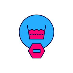 Filled outline Delicate wash icon isolated on white background. Vector