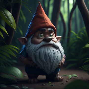Gnomo en el bosque 