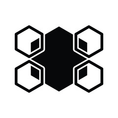 Obraz premium Abnormal, different, shape icon.
