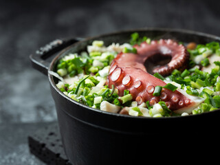 Octopus Rice Bowl with Chives	