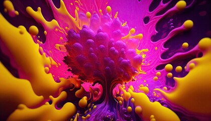 Human silhouette yellow and pink fluid human silhouette, energetic and cheerful atmosphere Abstract, Elegant and Modern AI-generated illustration