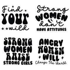 Strong Woman t shirt design bundle 
