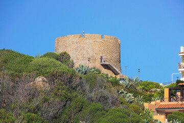 Fototapeta premium Torre di Longonsardo o Torre Spagnola, Santa Teresa di Gallura, provincia di Sassari, Sardegna, Italia, Europa