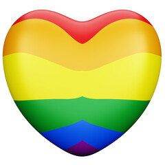 love rainbow 3d illustration
