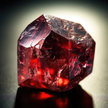red sapphire close up raw material mineral gemstone