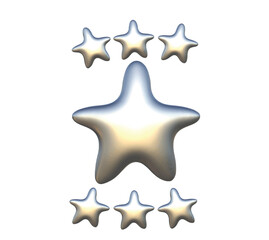 many silver stars 3D stars silver day vector