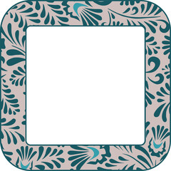 Blue and white frame