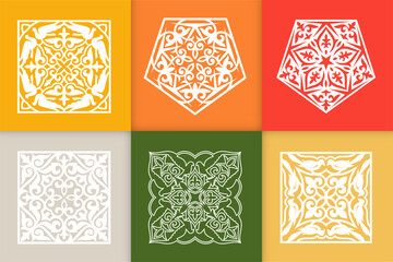 Mandalas. Vintage decorative elements. Six ethnic mandala patterns set Oriental pattern, vector illustration. Islam, Arabic, Indian, Turkish, Pakistan, Chinese, ottoman motif ethnic Mandala ornament