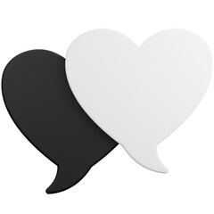Obraz na płótnie Canvas love talk 3d icon