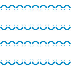 White and blue background with waves