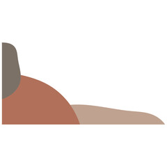 Earth Tone Freeform Organic Shape Corner