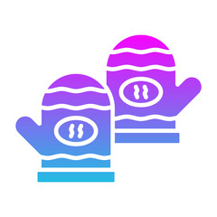 Oven mitts Glyph Gradient Icon