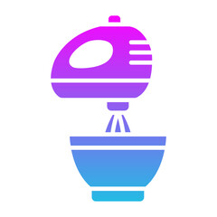Mixer Glyph Gradient Icon