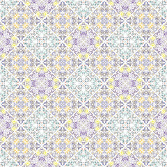 Ornate floral seamless texture, endless pattern with vintage mandala elements.