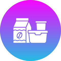 Food Gradient Circle Glyph Inverted Icon