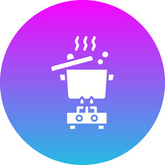 Boil Gradient Circle Glyph Inverted Icon