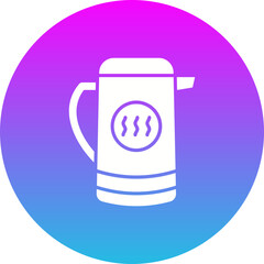 Thermos Gradient Circle Glyph Inverted Icon