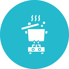 Boil Multicolor Circle Glyph Inverted Icon