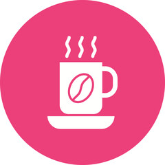 Cup Multicolor Circle Glyph Inverted Icon