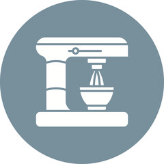 Electric mixer Multicolor Circle Glyph Inverted Icon