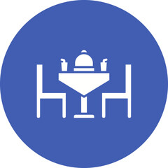 Dining table Multicolor Circle Glyph Inverted Icon