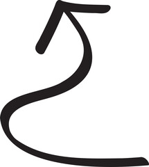 decoration hand drawn arrow illustration.