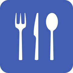 Cutlery Multicolor Round Corner Glyph Inverted Icon