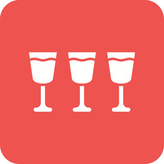 Glass Multicolor Round Corner Glyph Inverted Icon