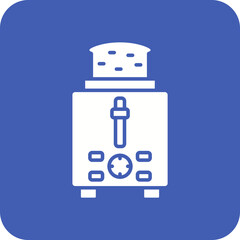 Toaster Multicolor Round Corner Glyph Inverted Icon