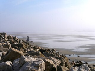 Plage de Sainte Cécile plage au bord de la Manche, département du Pas de Calais en France