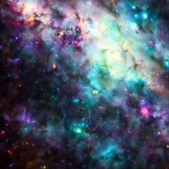 Galaxy cyan sky space star nebula clouds