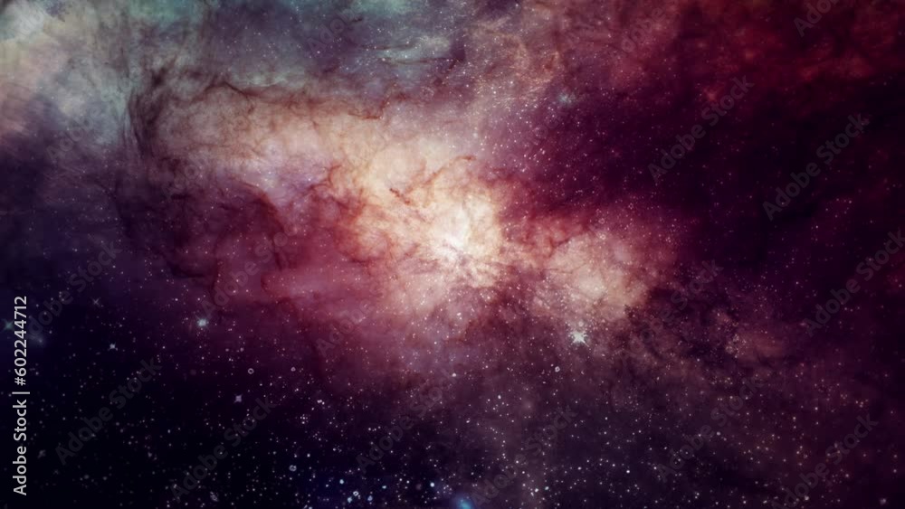 Wall mural nebula clouds colourful travel and star loop. 3d rendering. this clip is a cloud colourful with star