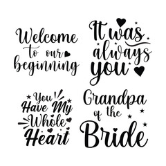 Wedding t-shirt design bundle 